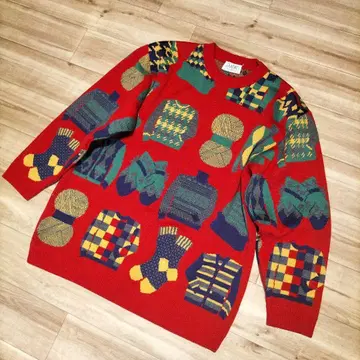 90s 빈티지 니트 크리스마스 이탈리아제