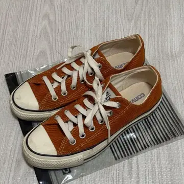 CONVERSE 코듀로이 오렌지 스니커즈 24.5