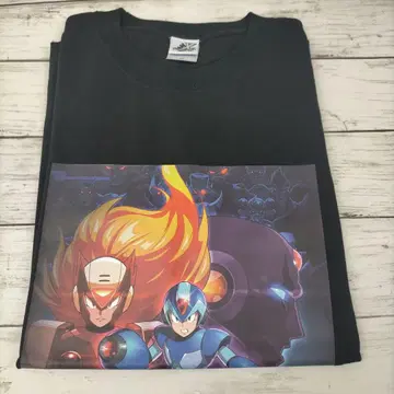 [ M 사이즈 ] MEGAMAN X 비주얼 T셔츠 블랙 록맨 X