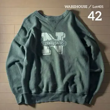 [ 새상품급 ] WAREHOUSE Lot401 맨투맨 플로키 프린트 42