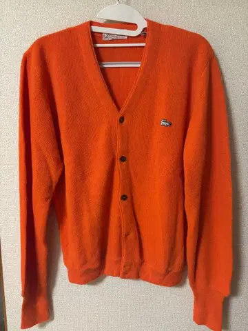 LACOSTE 오렌지 가디건 L 사이즈