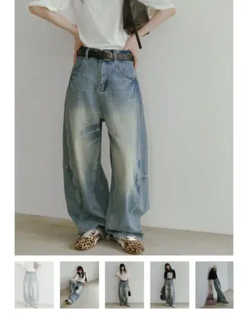 FASHIRU 빈티지 배럴 청바지 2 사이즈