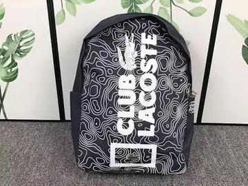 LACOSTE 지도 무늬 백팩 네이비