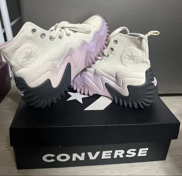 컨버스 란스타모션 하이컷 화이트퍼플