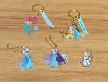 아크릴 키링 세트 (아리엘 엘사 올라프 안나 재스민)