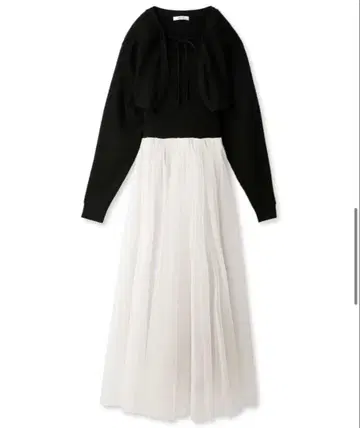 snidle 볼레로 세트 튤 니트 원피스