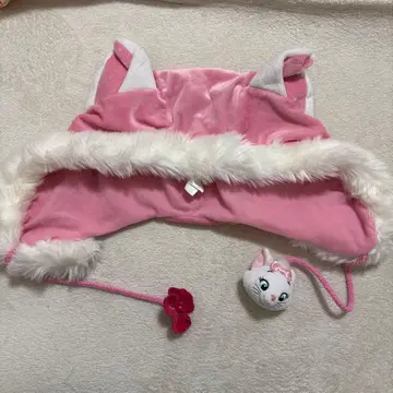 [고품질] 마리 오샤레캣 팬캡 핑크 겨울 복슬복슬