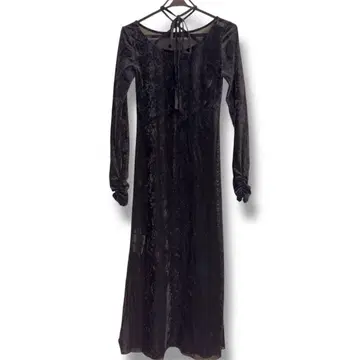 NATURAL BEAUTY BASIC 벨로아풍 롱 드레스