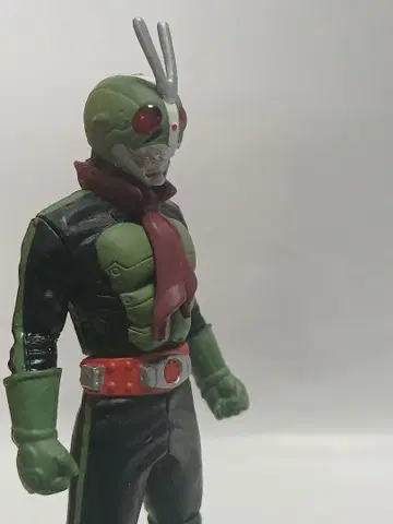 가면라이더 THE NEXT 2호 피규어 그린 컬러 빨간 스카프