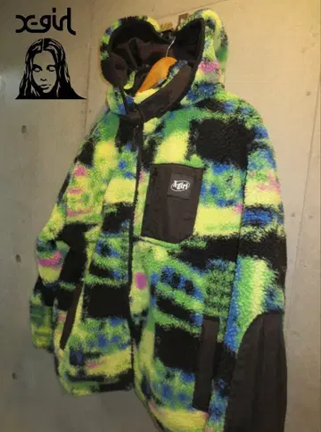 X-girl 리버서블 보아 블루종 M