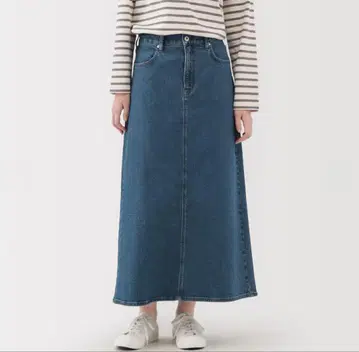 여성 스트레치 데님 A라인 스커트