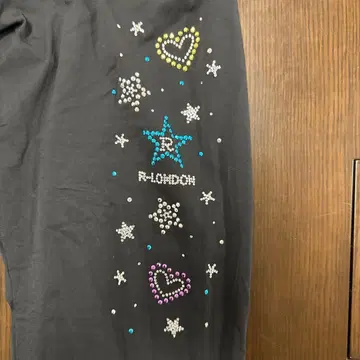 R-LONDON 별 장식 댄스 팬츠 블랙