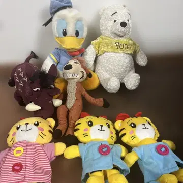 봉제 인형 세트 도널드 덕, 푸우 외