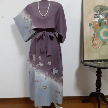 리메이크 기모노 롱 원피스 볼레로 포함 L