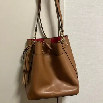 CAMELIA 브라운 가죽 숄더백