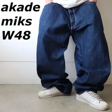 akademiks 아카데미 데님 와이드 초와이드 디자인 W48