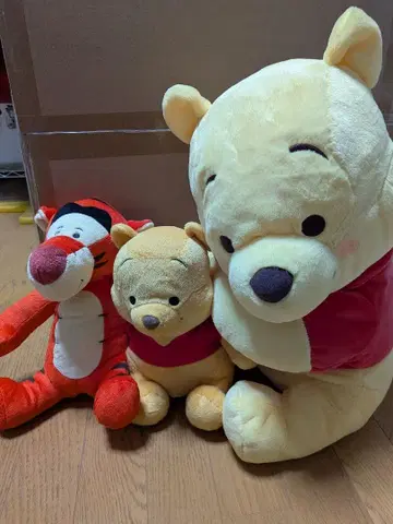 푸우 티거 봉제 인형 세트