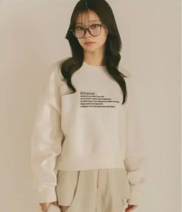 VANNIEU 바이컬러 메시지 로고 맨투맨/속기모