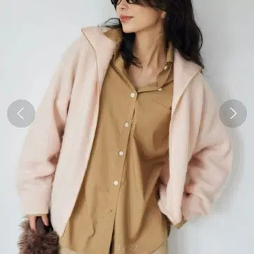 밴야드 스톰 모헤어 ZIP 가디건 핑크