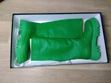 그린 녹색 옐로우 그린 yoox 합성 피혁 롱 부츠