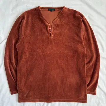 새상품급 VELOCETTE 헨리넥 티셔츠 코듀로이 L 심플