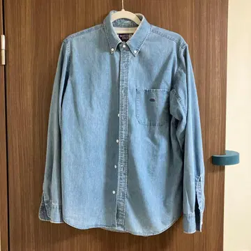 The North Face 데님 셔츠 긴팔 라이트 블루