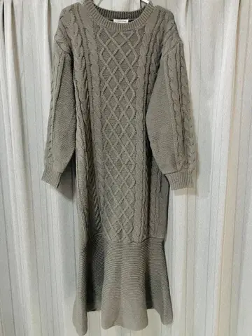 natural couture 케이블 니트 롱 원피스