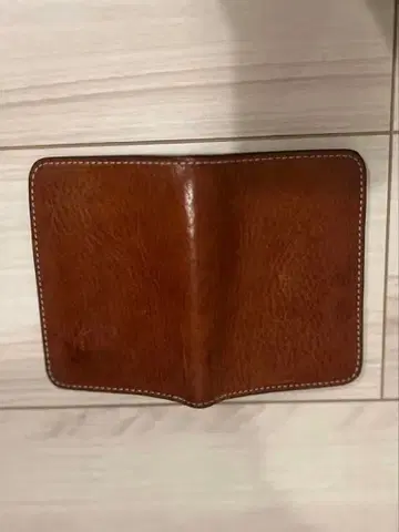 브라운 가죽 접이식 지갑 츠치야 가방 사용 약 반년