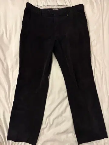 블랙 코듀로이 슬랙스