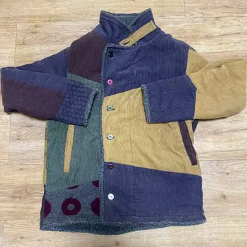 phatee 멀티 컬러 패치워크 코듀로이 자켓