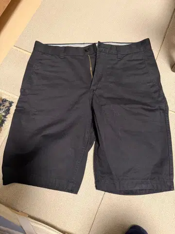 BEAMS 빔즈 남성용 치노 숏팬츠 블랙 M