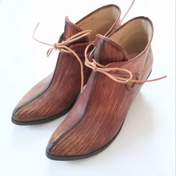 Pionero 피오네로 부티 숏 부츠 브라운 천연 가죽 24cm