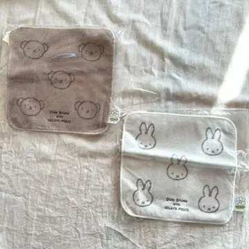 [ 미사용 새상품 ] miffy 미피 제라피케 콜라보 핸드 타월 2장