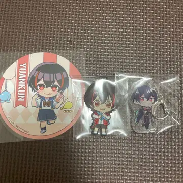 컬러풀 피치 유안군 코스터 키링 러버 마스코트