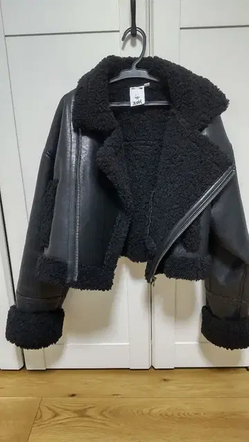 x-girl 블랙 보아 자켓 S