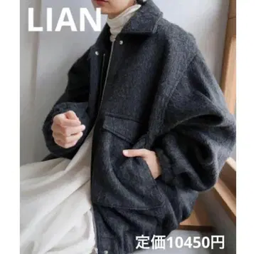 LIAN 샤기 플라이트 자켓 아우터 블루종 블랙