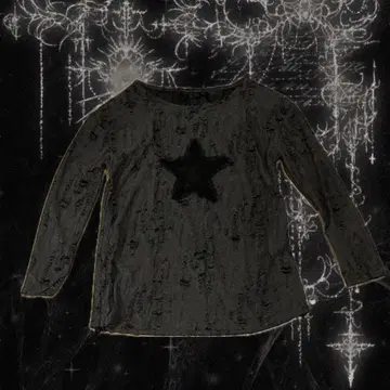 스타 롱 슬리브 데미지 그런지 y2k