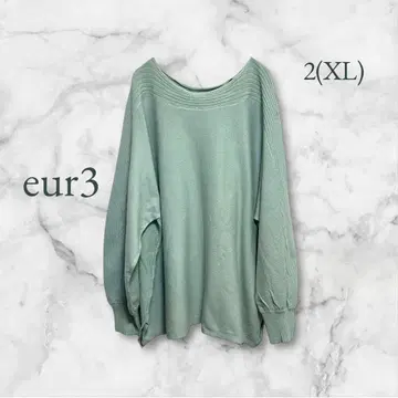 에우르큐브 니트 루즈핏 스웨터 라메 페미닌 앤틱 고급 XL