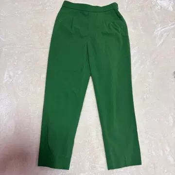그린 슬랙스 플리츠 허리 레이온 멋스러운 색상