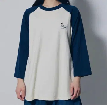[ 새상품급 ] sumika 베이스볼 이로하 자수 래글런 T셔츠