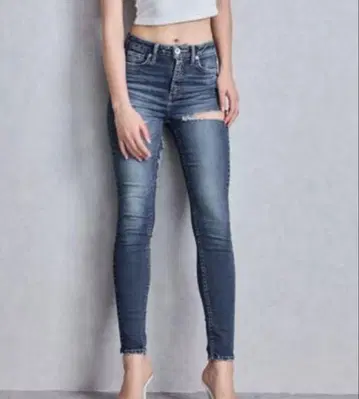 시착만 한 상품 GYDA 스키니 데님 팬츠 데미지