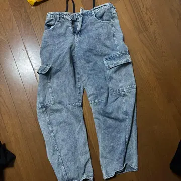 카고 데님 팬츠 서스펜더 포함