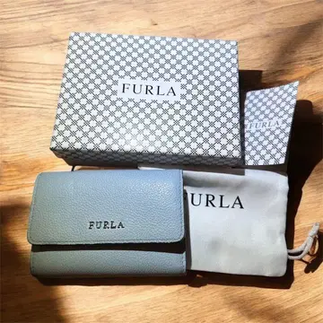 FURLA 훌라 3단 폴더형 지갑 라이트 블루