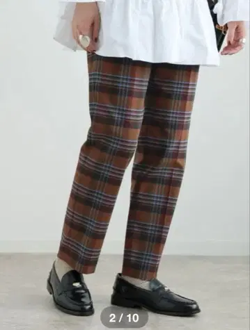 IENA 체크 스틱 팬츠 36