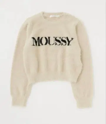 MOUSSY 샤기 니트 화이트