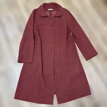 LA BOITE 빨간색 코튼 롱 코트