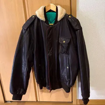 가죽 다크 브라운 플라이트 자켓 L 사이즈