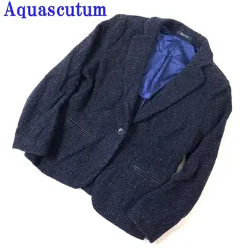아쿠아 스큐텀 테일러 자켓 네이비 울 8 C5000
