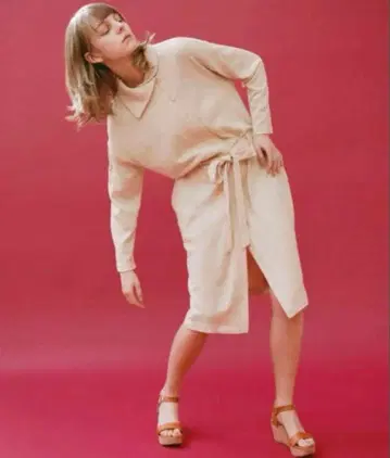 빔즈 카롤리나 그레이서 롱 가든 화이트 화이트 미사용 새상품