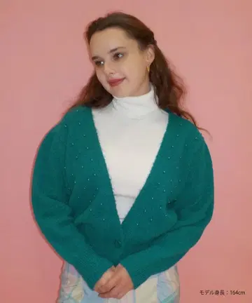 새상품급 Mohairish pearl cardigan 토탈 빈티지 클로징